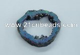 NGP1835 45*55mm - 55*60mm donut plated druzy agate pendants