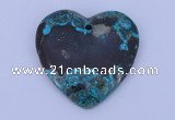 NGP184 38*38mm heart chrysocolla gemstone pendant jewelry