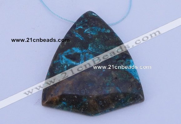 NGP186 38*43mm chrysocolla gemstone pendant jewelry wholesale