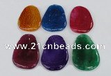 NGP1869 40*52mm - 40*58mm freeform agate gemstone pendants