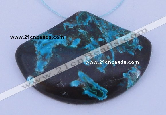 NGP188 34*50mm chrysocolla gemstone pendant jewelry wholesale