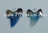 NGP1892 35*45mm - 38*55mm teeth-shaped agate gemstone pendants