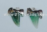 NGP1893 35*45mm - 38*55mm teeth-shaped agate gemstone pendants