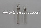 NGP1896 6*50mm - 8*60mm stick white crystal gemstone pendants