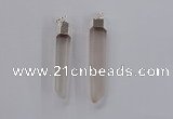 NGP1897 8*50mm - 11*60mm stick white crystal gemstone pendants