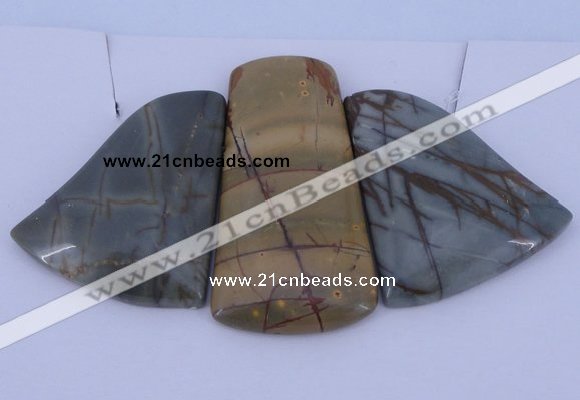 NGP19 Picasso jasper gemstone pendants set jewelry wholesale