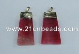 NGP1906 18*40mm - 20*50mm trapezoid agate gemstone pendants