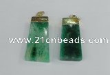 NGP1909 18*40mm - 20*50mm trapezoid agate gemstone pendants