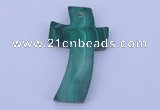 NGP191 30*51mm cross synthetic malachite gemstone pendant jewelry