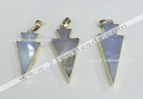 NGP1920 15*30mm - 18*40mm arrowhead agate gemstone pendants