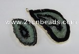 NGP1929 30*55mm - 45*75mm freeform druzy agate gemstone pendants