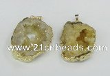 NGP1958 30*40mm - 40*50mm freeform druzy agate gemstone pendants