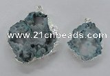 NGP2104 40*50mm - 55*65mm freeform druzy agate gemstone pendants