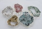 NGP2106 40*50mm - 55*65mm freeform druzy agate gemstone pendants