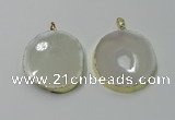 NGP2122 35*40mm - 40*45mm freeform druzy agate gemstone pendants