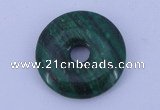 NGP215 5*25mm fashion dyed malachite gemstone donut pendant