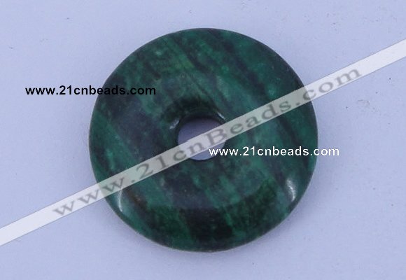 NGP215 5*25mm fashion dyed malachite gemstone donut pendant