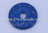 NGP217 5*30mm fashion dyed lapis lazuli gemstone donut pendant