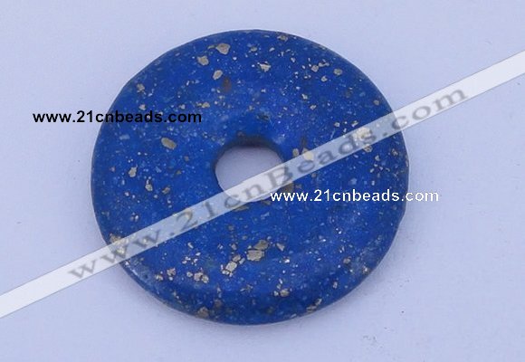 NGP217 5*30mm fashion dyed lapis lazuli gemstone donut pendant