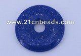 NGP218 7*50mm fashion dyed lapis lazuli gemstone donut pendant