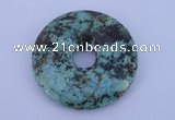 NGP220 7*40mm fashion african turquoise gemstone donut pendant