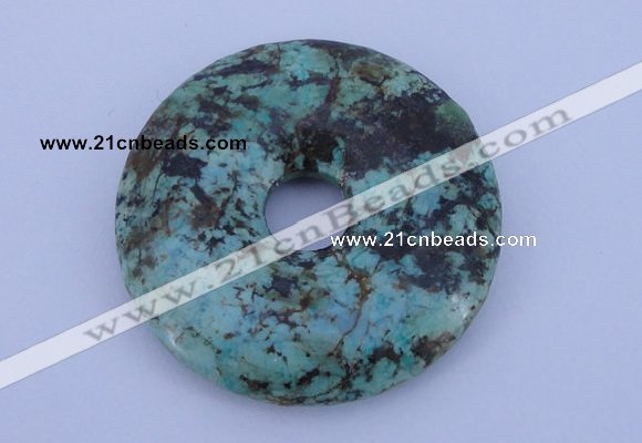 NGP220 7*40mm fashion african turquoise gemstone donut pendant