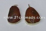 NGP2215 30*40mm - 40*45mm freeform druzy agate gemstone pendants