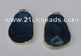 NGP2218 30*40mm - 40*45mm freeform druzy agate gemstone pendants