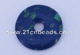 NGP222 5*30mm synthetic lapis lazuli & malachite gemstone donut pendant