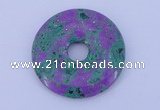 NGP224 5*30mm fashion synthetic ruby zoisite gemstone donut pendant