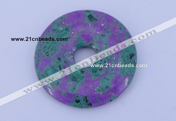 NGP224 5*30mm fashion synthetic ruby zoisite gemstone donut pendant