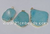 NGP2245 35*40mm - 45*50mm freeform turquoise gemstone pendants