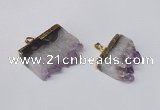NGP2252 25*35mm - 35*40mm freeform druzy amethyst pendants