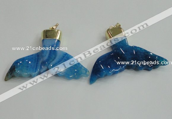 NGP2272 38*55mm - 40*60mm fishtail agate gemstone pendants