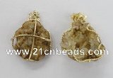 NGP2278 35*45mm - 45*50mm freeform druzy agate gemstone pendants