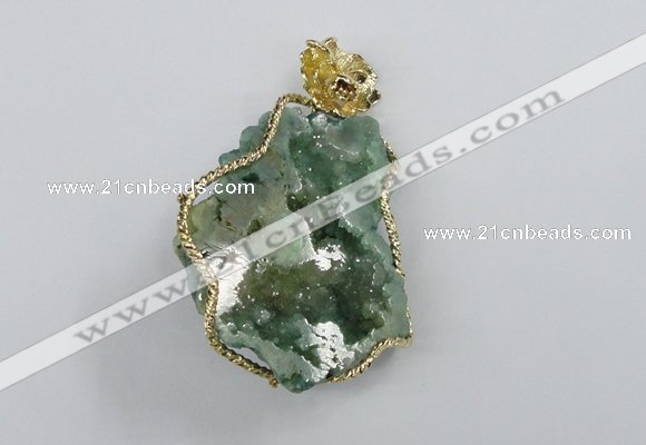 NGP2282 35*45mm - 45*50mm freeform druzy agate gemstone pendants