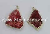 NGP2284 30*40mm - 40*50mm freeform sea sediment jasper pendants