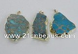 NGP2286 30*40mm - 40*50mm freeform sea sediment jasper pendants