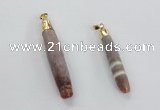 NGP2294 10*55mm - 12*75mm stick sea urchin shell beads