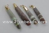 NGP2295 10*55mm - 12*75mm stick sea urchin shell beads