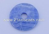 NGP230 7*50mm fashion dyed blue lace agate gemstone donut pendant
