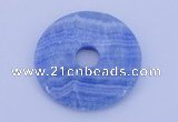 NGP230 7*50mm fashion dyed blue lace agate gemstone donut pendant