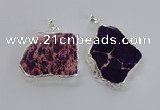 NGP2300 30*40mm - 40*50mm freeform sea sediment jasper pendants