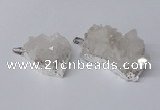 NGP2328 20*30mm - 25*35mm nuggets druzy quartz pendants