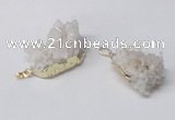 NGP2334 20*30mm - 25*35mm nuggets druzy quartz pendants