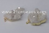 NGP2337 30*35mm - 35*40mm nuggets druzy quartz pendants