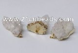 NGP2338 30*35mm - 35*40mm nuggets druzy quartz pendants