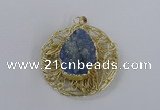 NGP2349 52mm - 55mm freeform druzy agate gemstone pendants