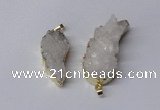 NGP2360 18*35mm - 22*45mm wing-shaped druzy quartz pendants