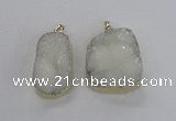 NGP2364 25*40mm - 35*45mm freefrom druzy agate pendants